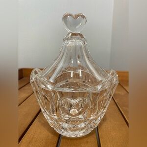 🦋2 For $50🦋Crystal Hearts Candy Dish with Lid